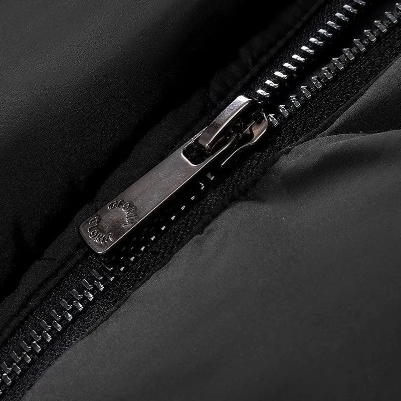 Slim Long Goose Down Coat With Purse