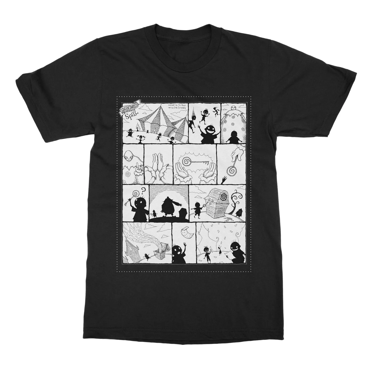 Spill Black Tee