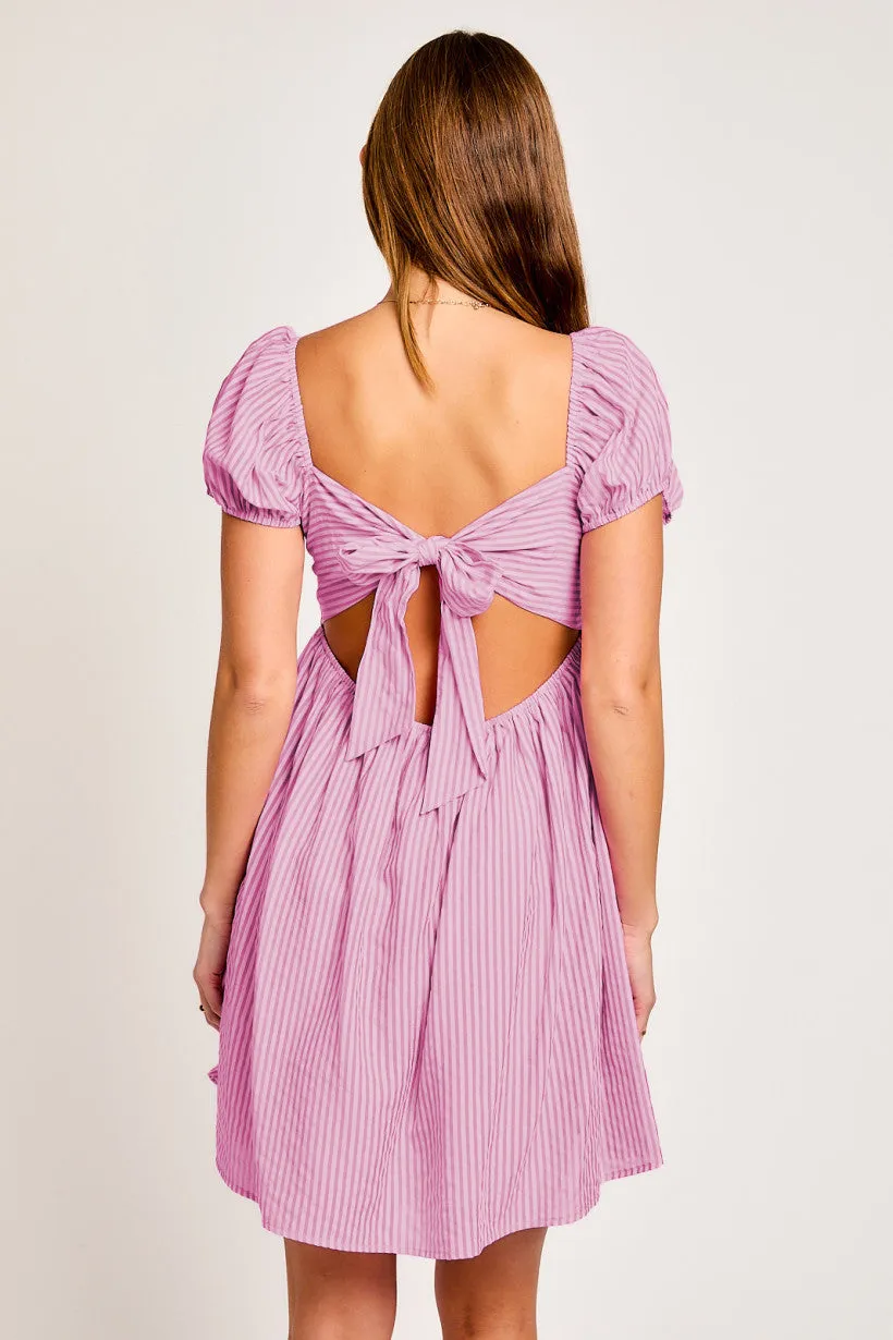 Striped Baby Doll Mini Dress