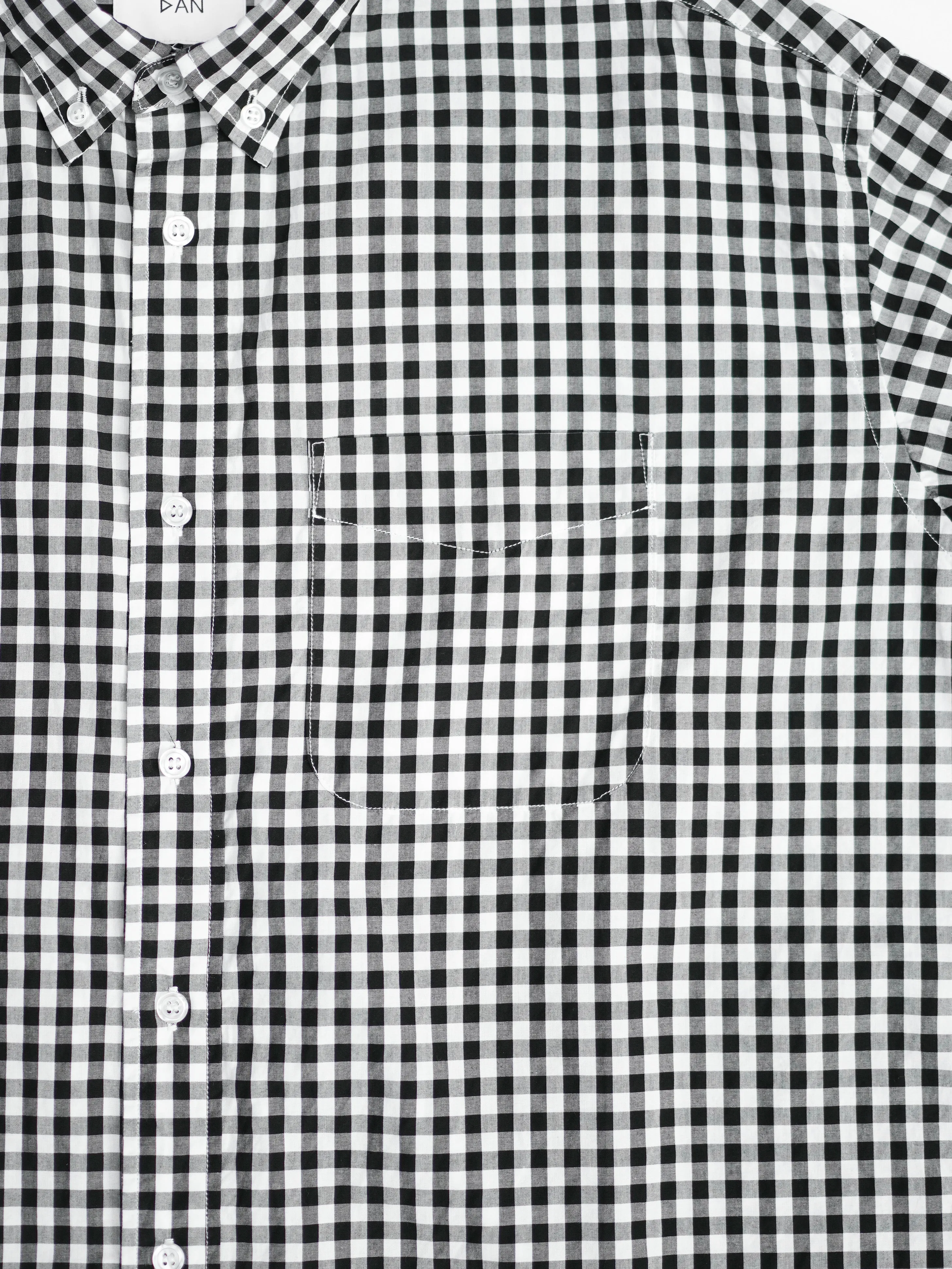 The Big Gingham Check Shirt - Black