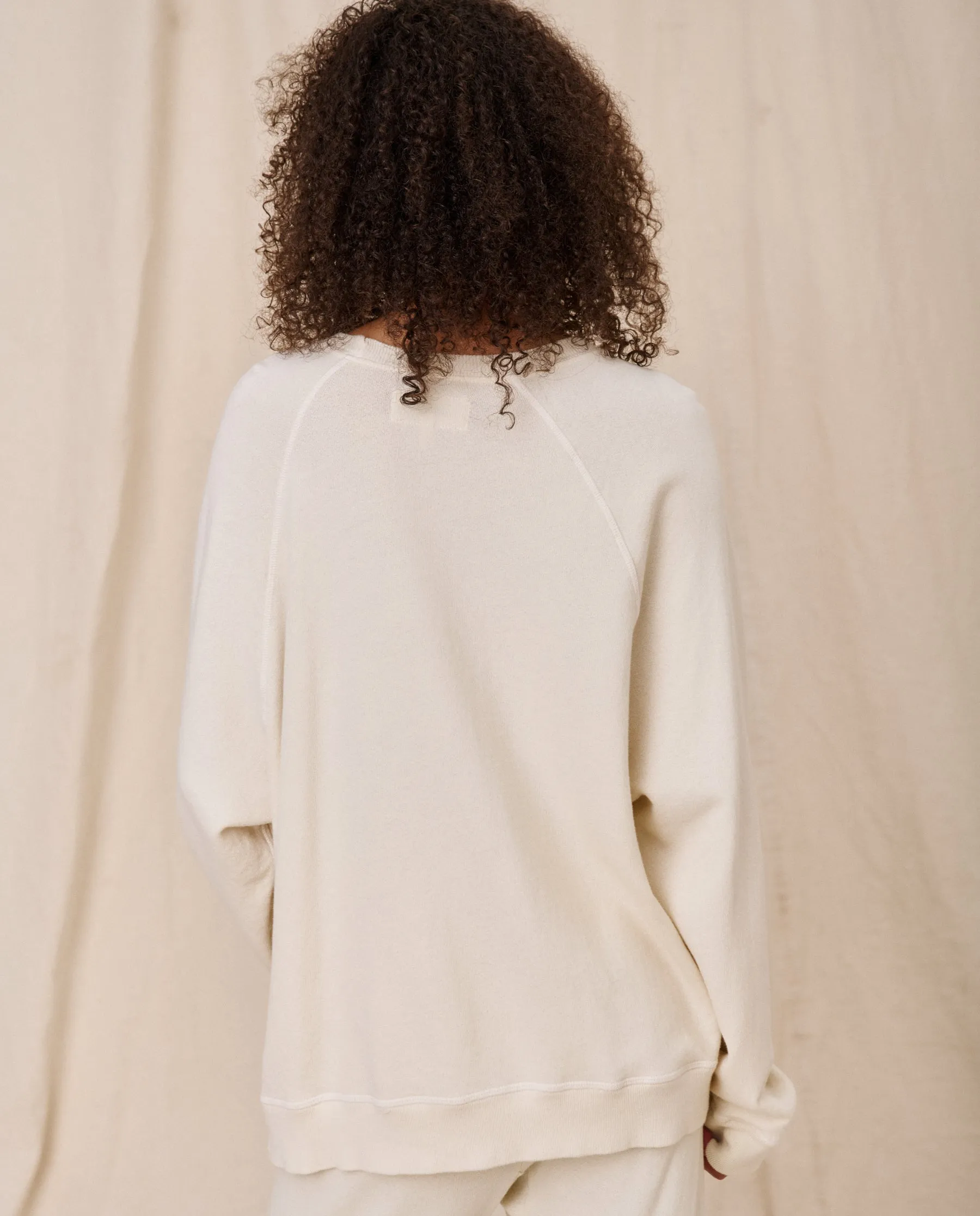 The Slouch Sweatshirt. Solid -- WASHED WHITE