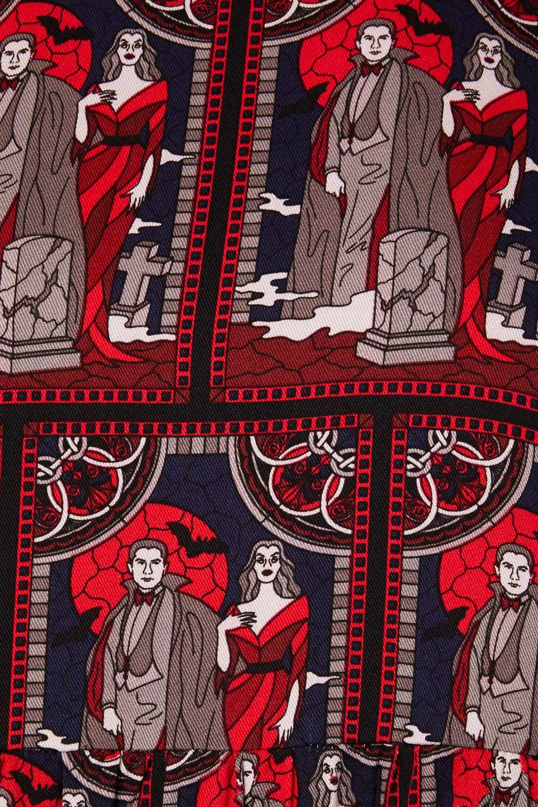 Vampire Goth Print Dress