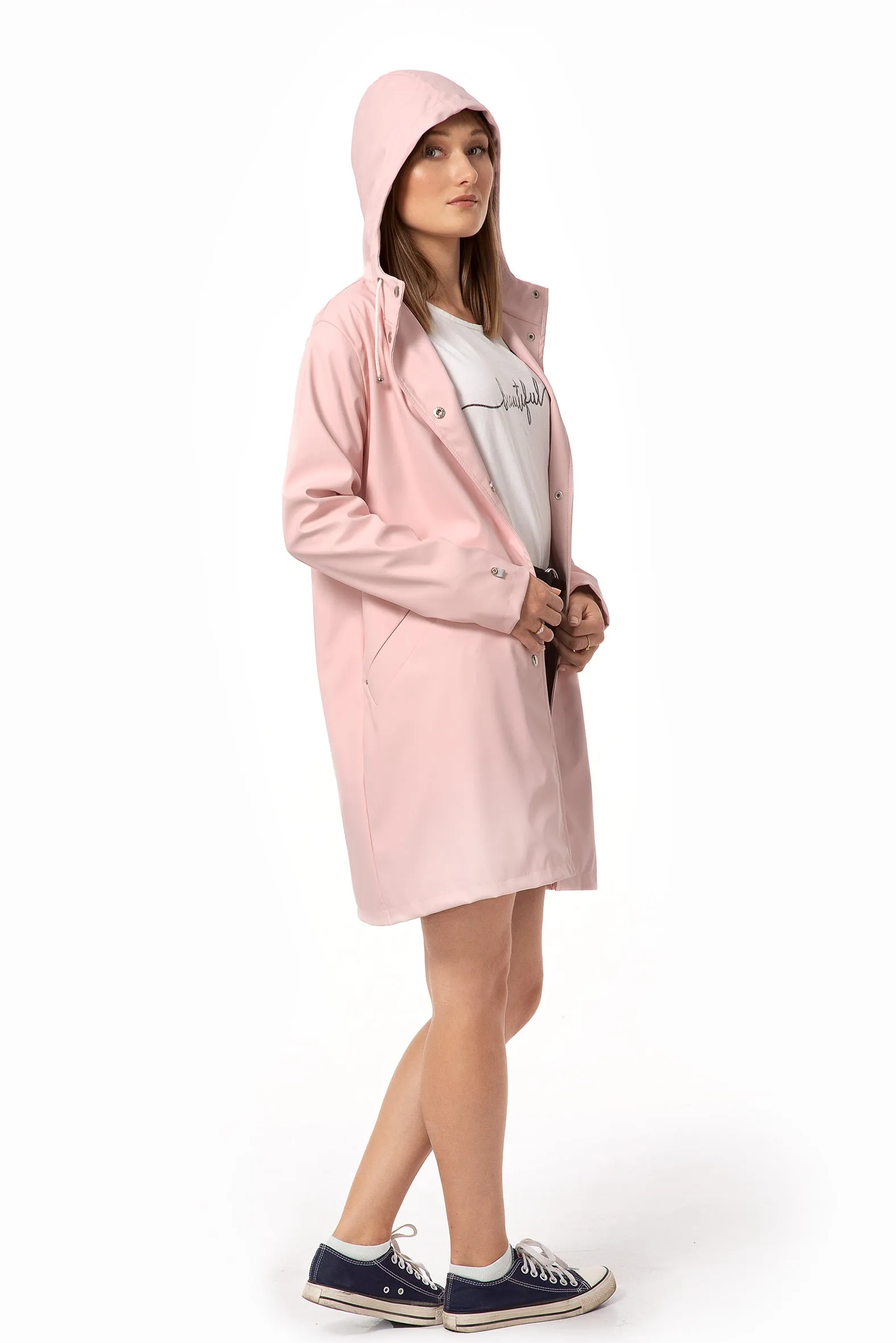 Vegan Leather Classic Raincoat.