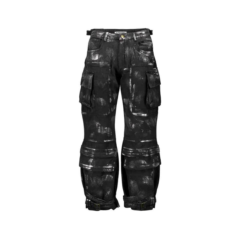 WAXED DENIM CARGO PANT