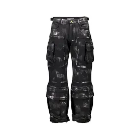 WAXED DENIM CARGO PANT