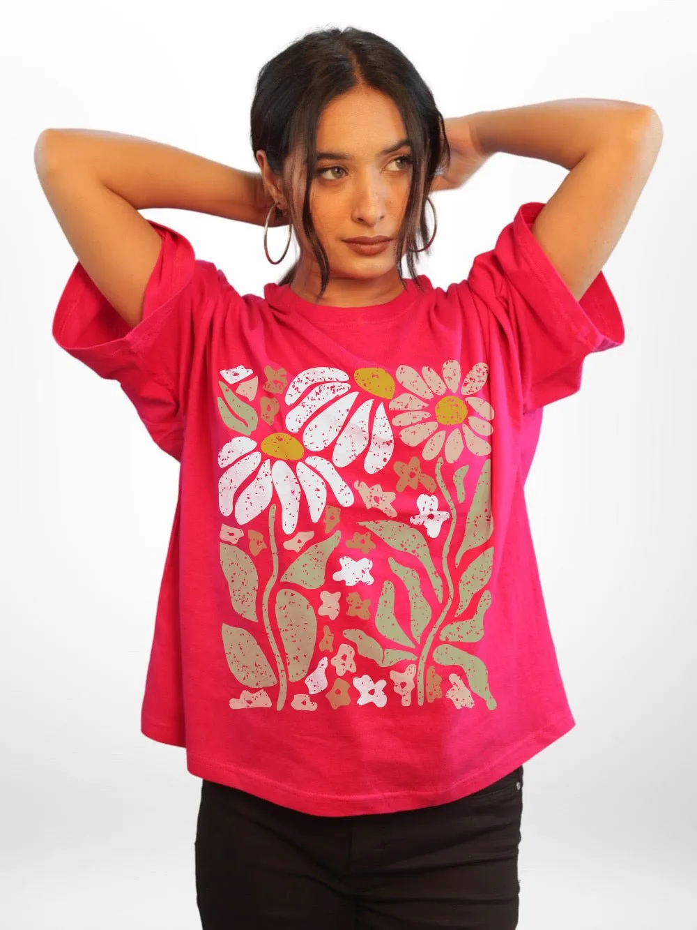 Wildflowers Printed Womens Drop Shoulder T-shirt Legacy Boutiques Dhaka
