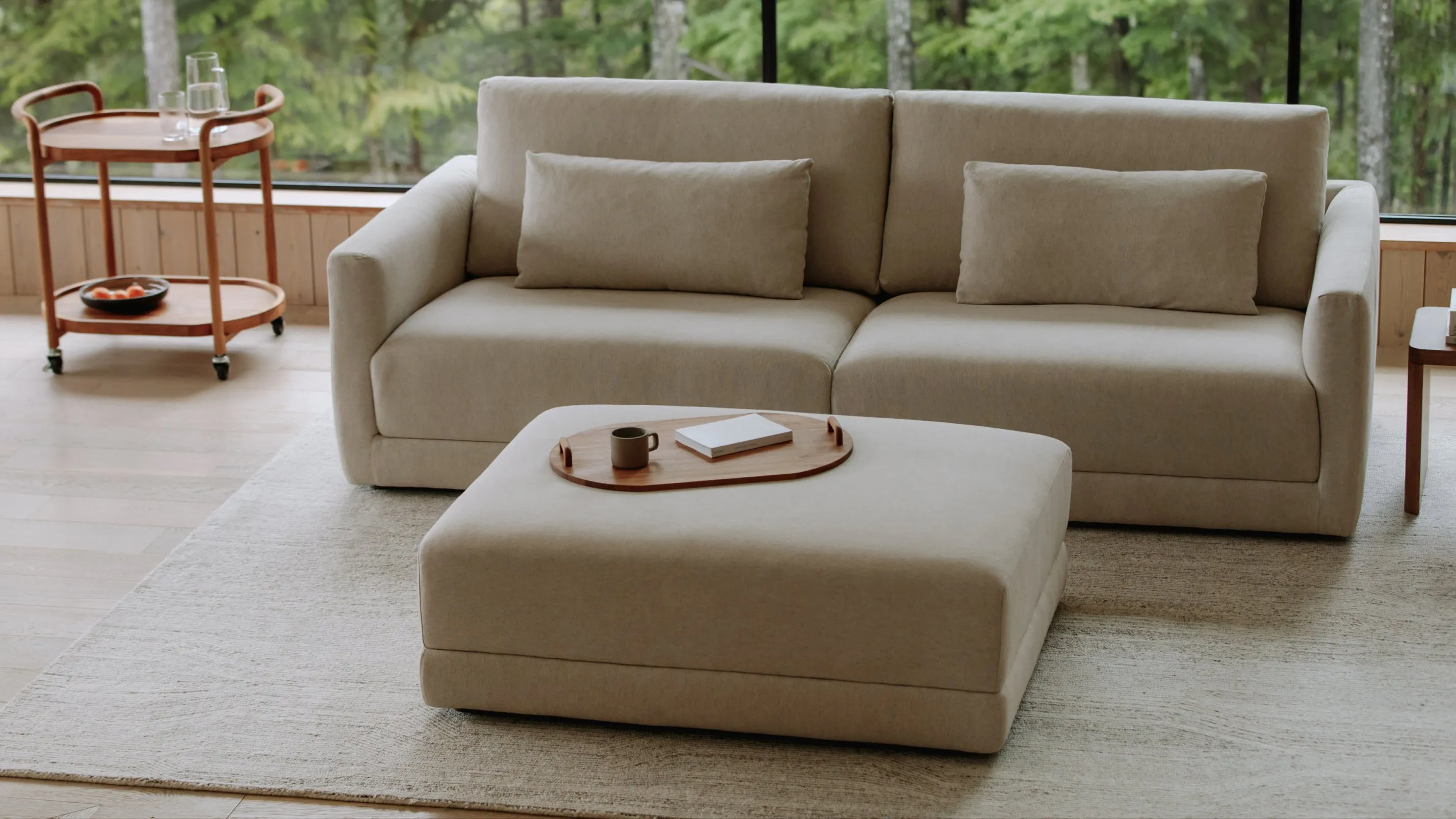 Wind Down 3-Piece Modular Sectional, Beach