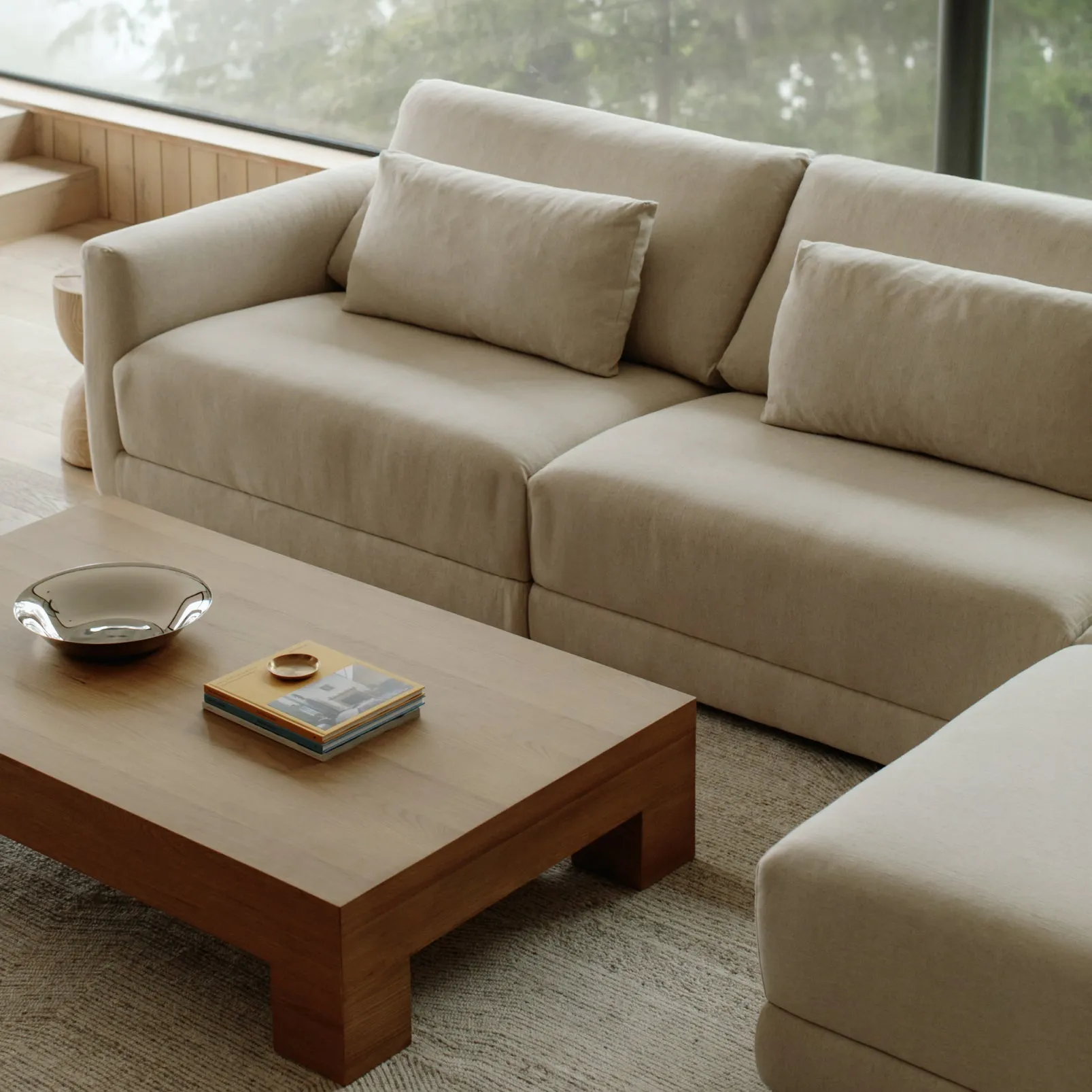 Wind Down 4-Piece Modular Sectional, Beach