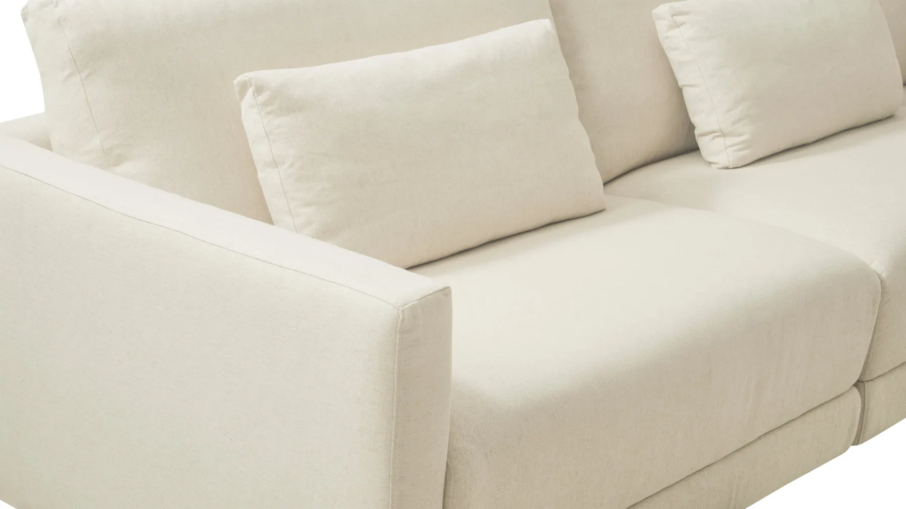 Wind Down 4-Piece Modular Sectional, Beach