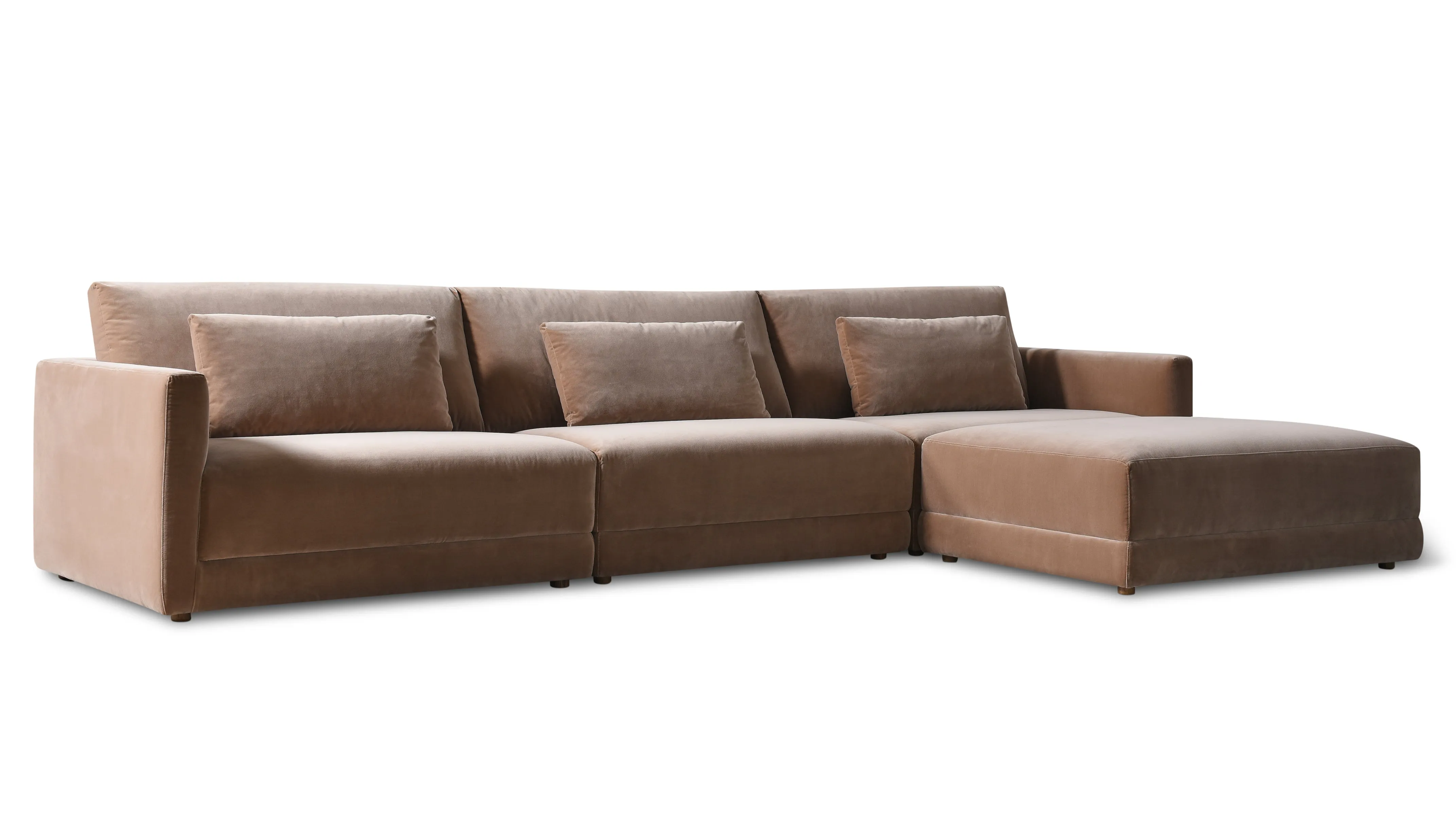 Wind Down 4-Piece Modular Sectional, Doe