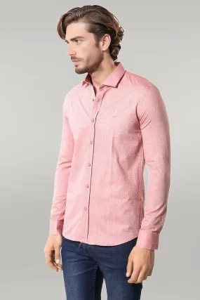 WSS Pink Cotton Shirt for Men  - Singen